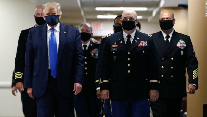 Trump tweets image of himself wearing a mask and calls it ‘patriotic’