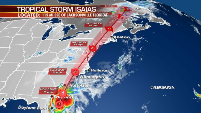 Isaias forecast to become hurricane again, target Carolinas before spreading impacts all the way to Maine