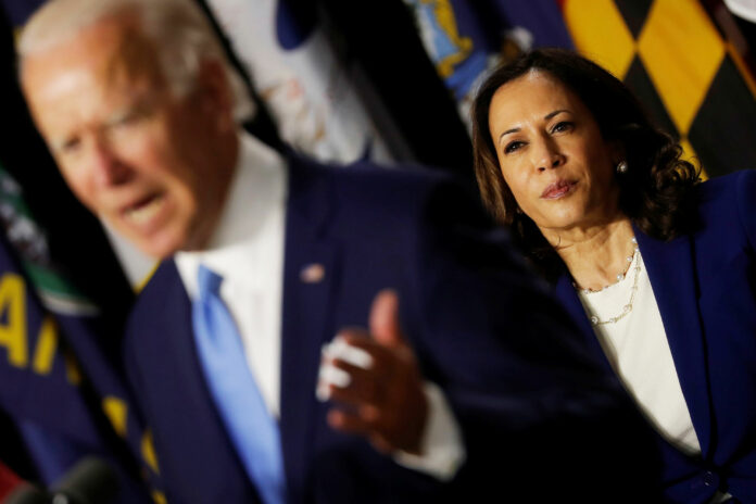 Joe Biden and Kamala Harris appear together for the first time as running mates