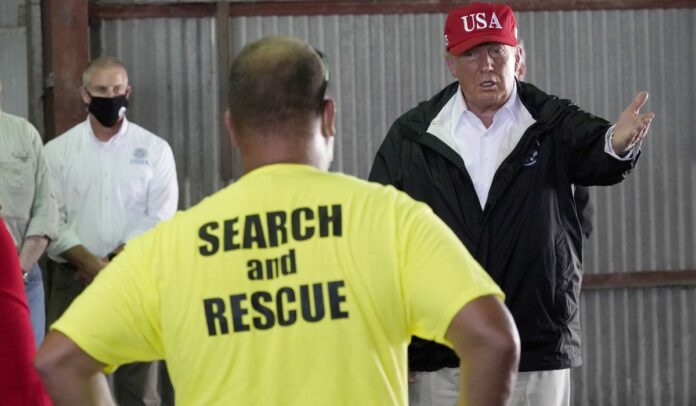 Trump tours hurricane damage in Louisiana, Texas