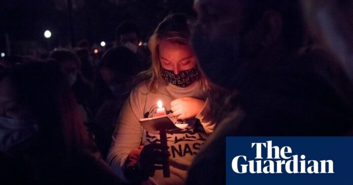 ‘I will fight!’: mourners’ vow at supreme court vigil for Ruth Bader Ginsburg