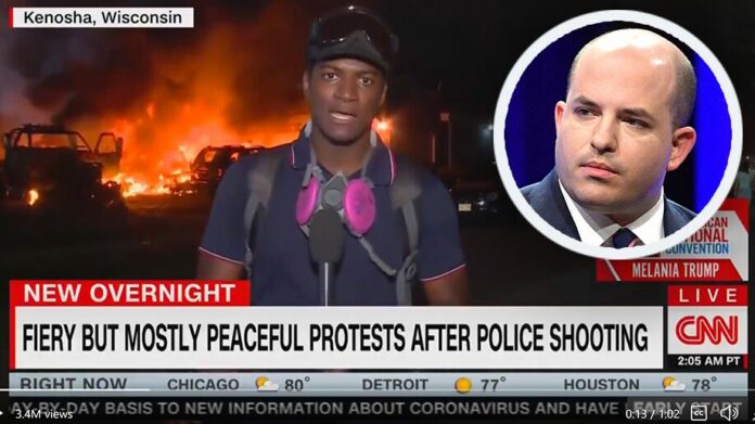 Brian Stelter admits CNN’s ‘fiery but mostly peaceful protests’ graphic during Kenosha coverage was ‘mistake’