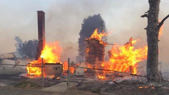 Fast-Moving Wildfire Destroys 80% Of Small Town In Eastern Washington State