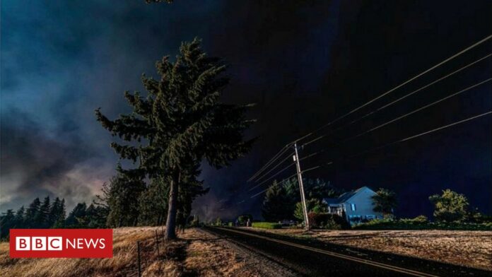 Historic wildfires burn across Oregon