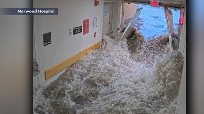 Massachusetts hospital swamped by ‘unprecedented’ flash flooding in new video from June