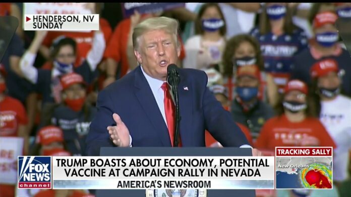 Trump’s indoor Nevada rally sparks outrage for defying state ban on large gatherings