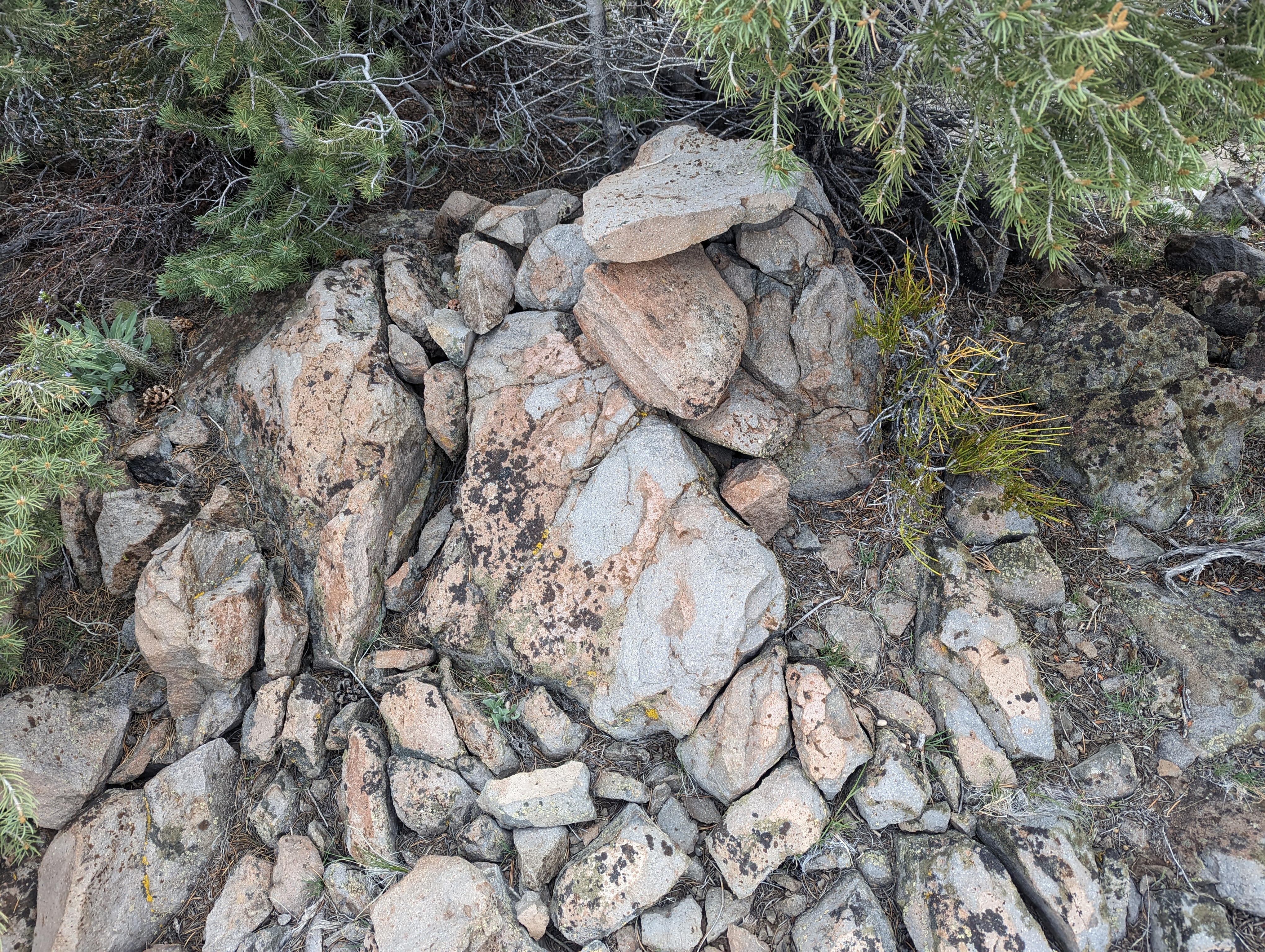 The pile of rocks marking the summit