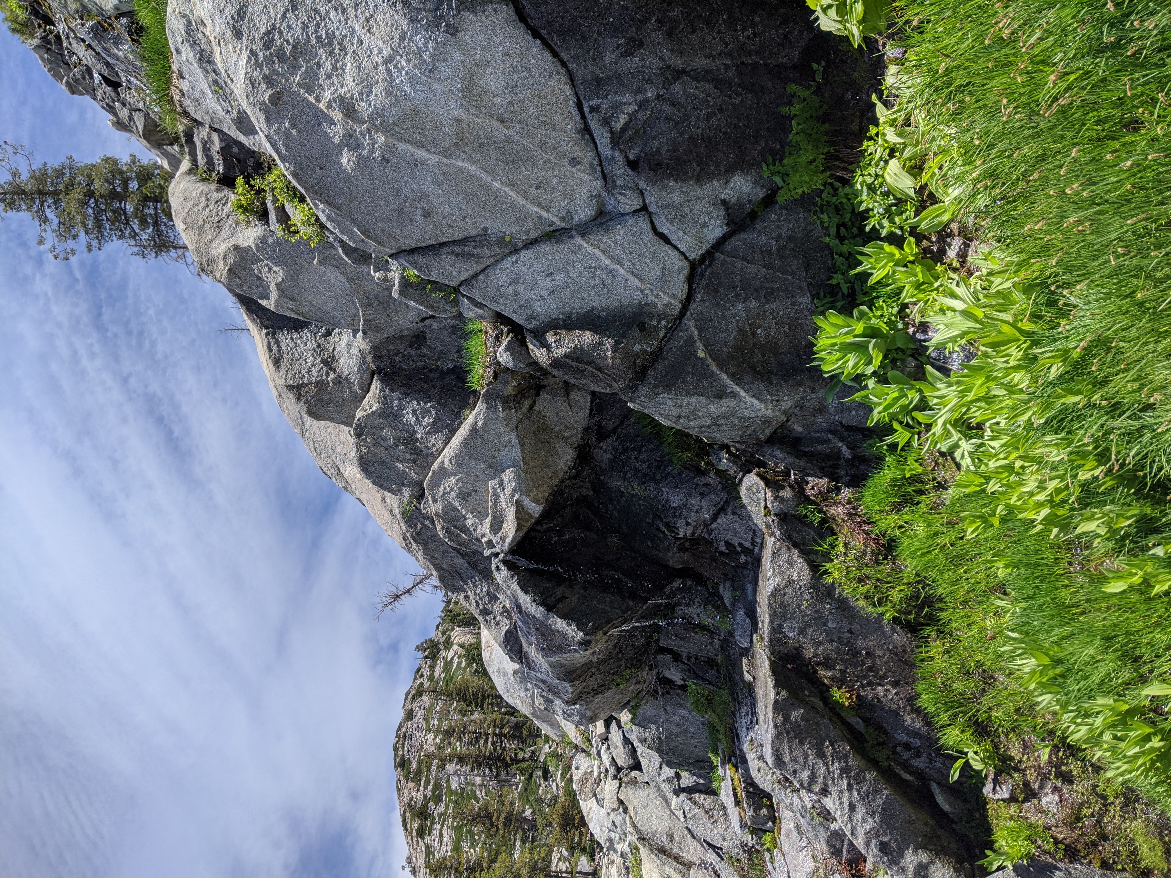 the small waterfall