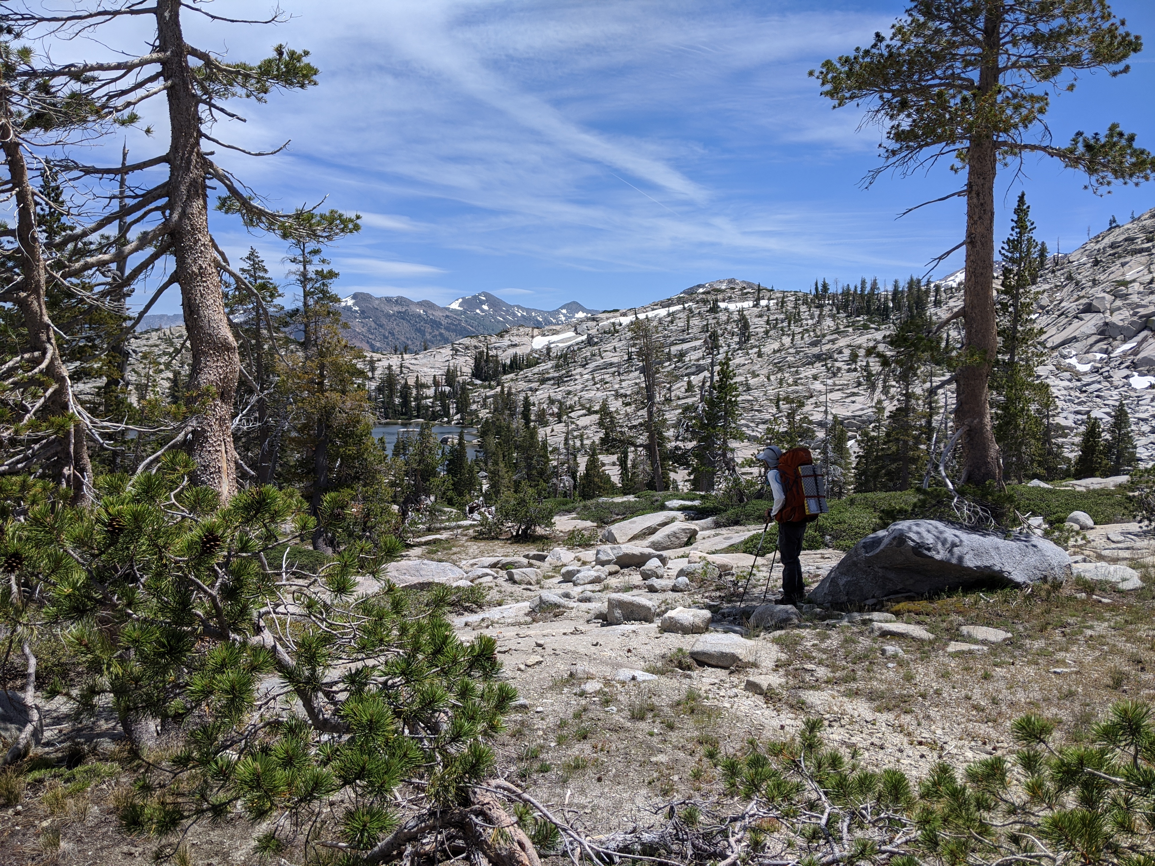 Jed looking down towards Zitella Lake