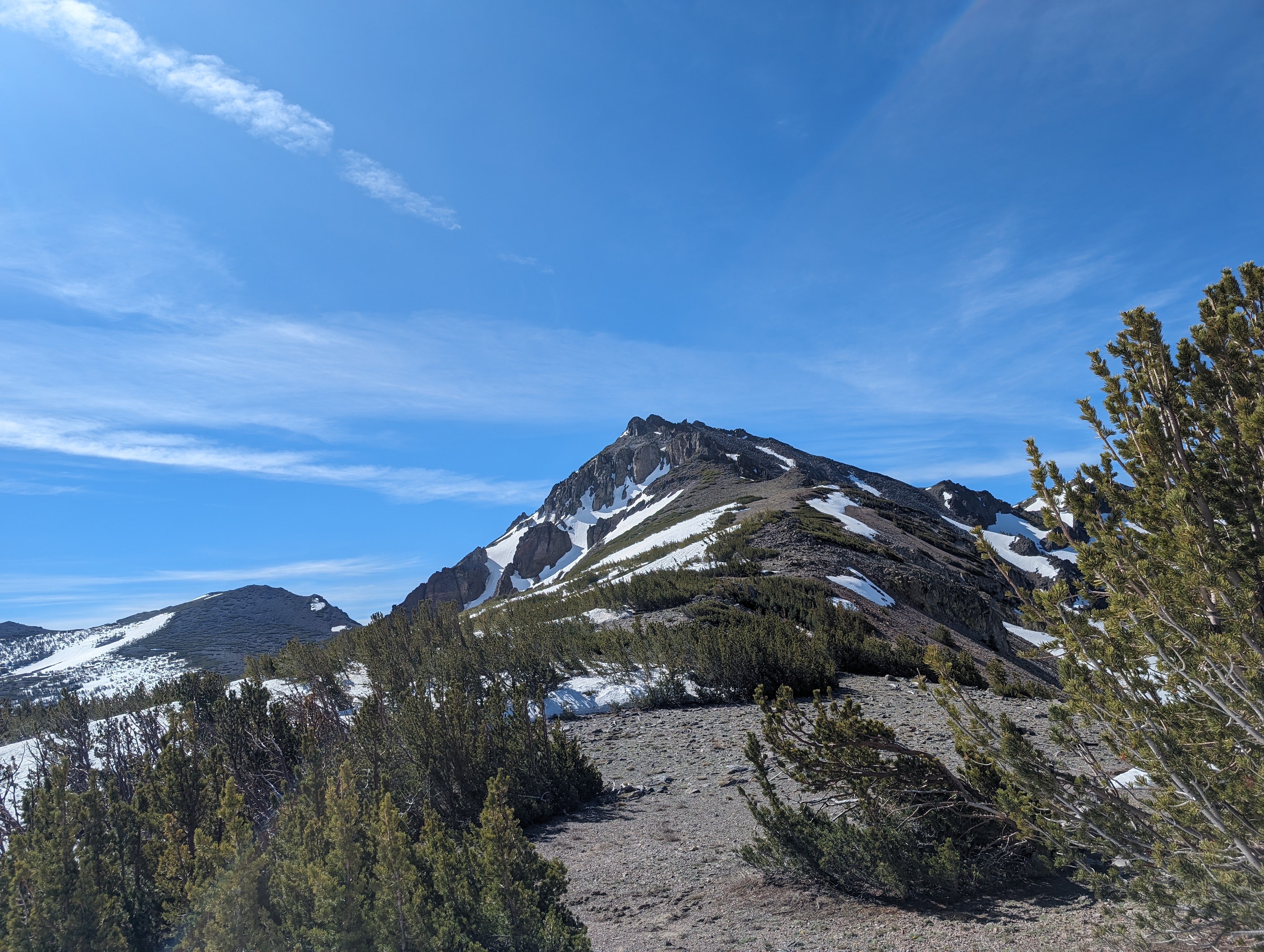 The ridge leading to the summit