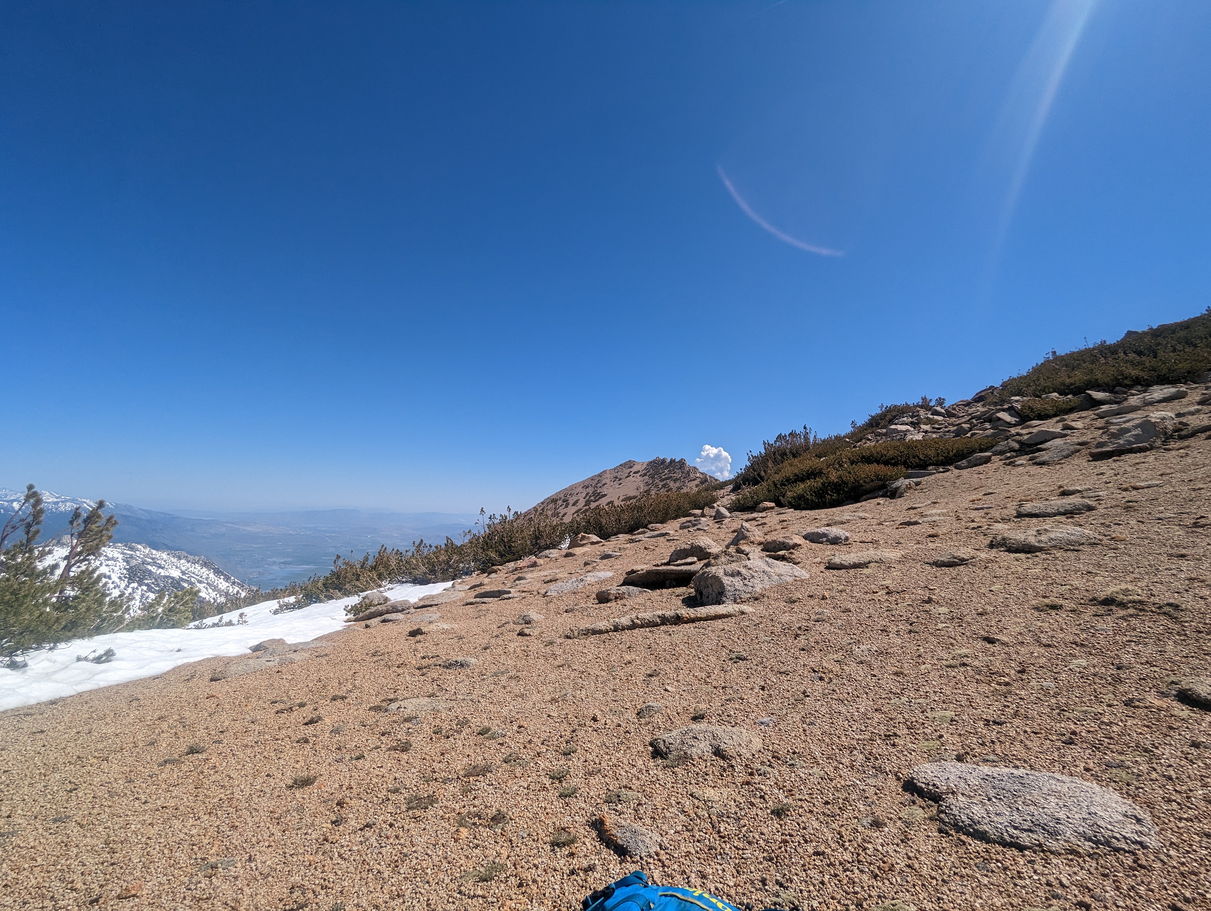 The summit coming into view