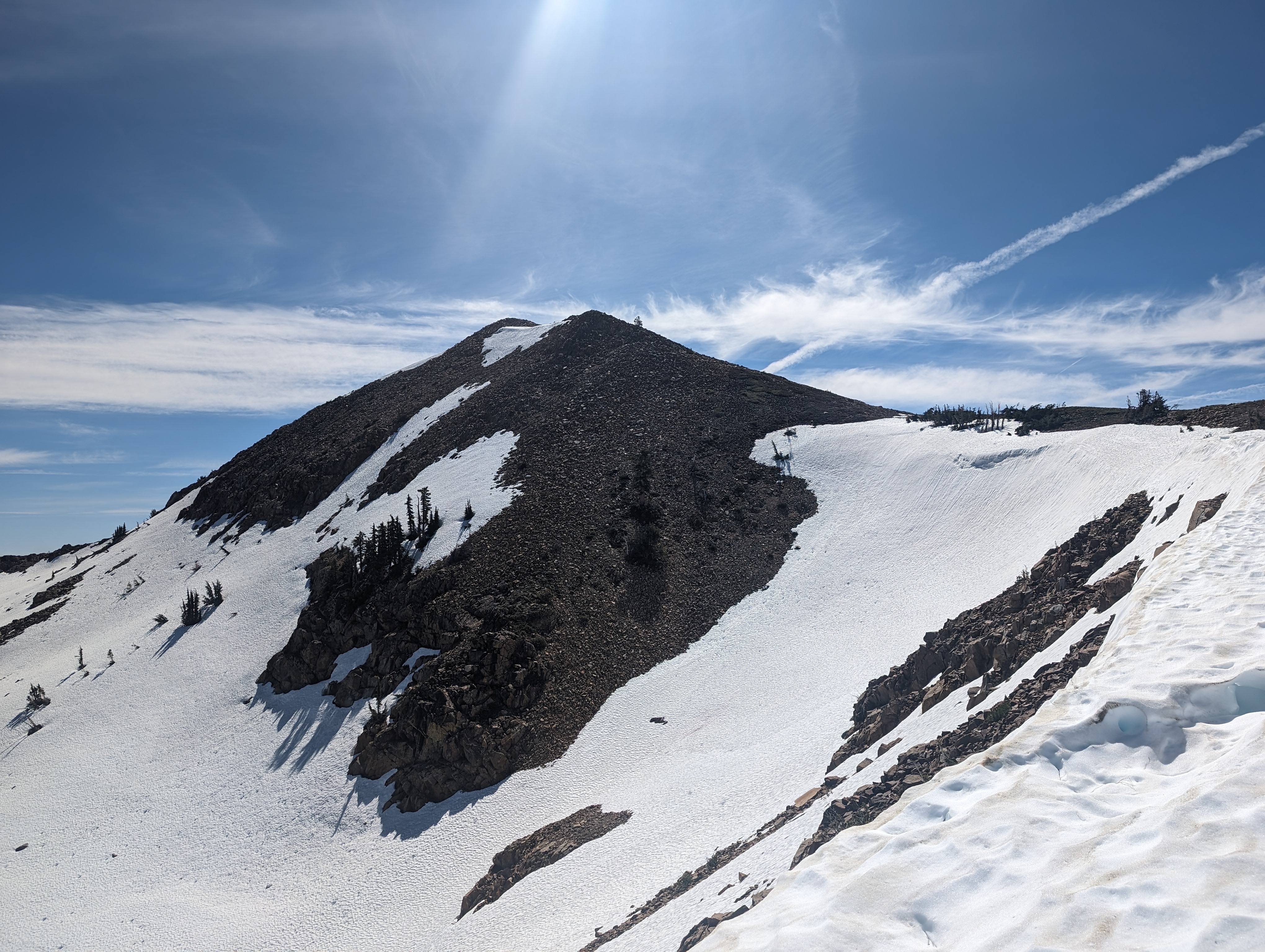 Nearing the final talus push to the top