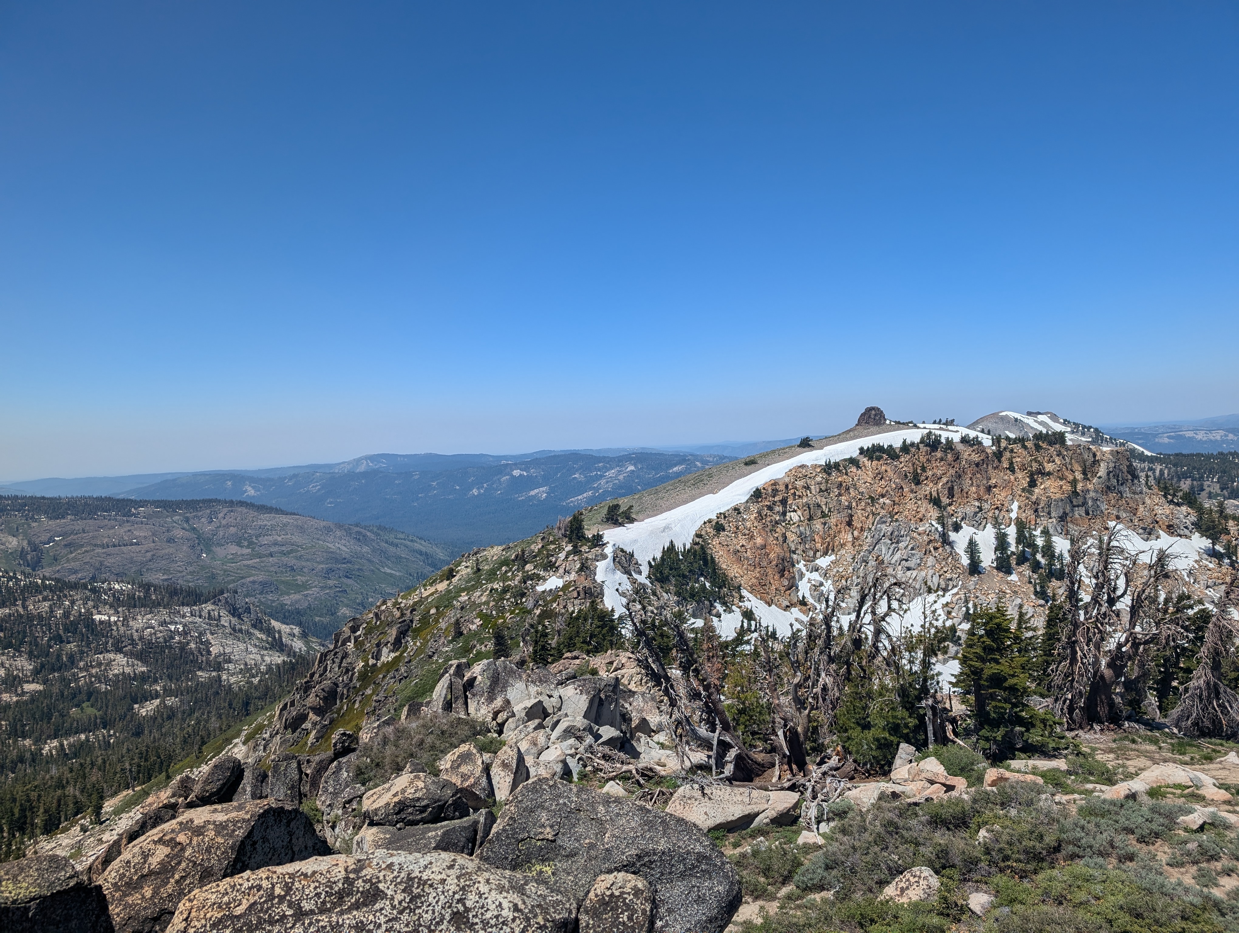 Looking towards Needle and Lyon Peaks