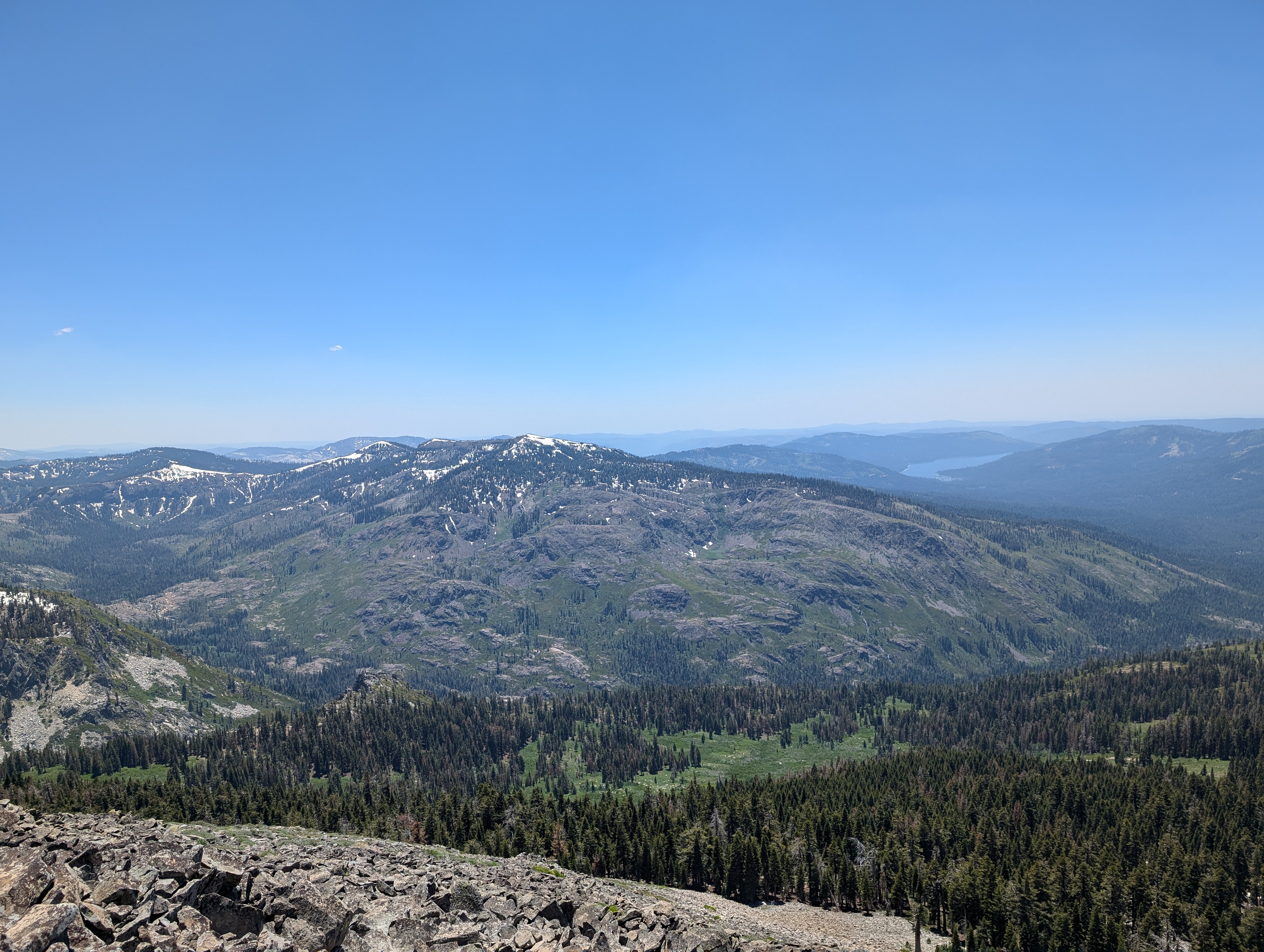 French Meadows Reservoir and Mt Mildred in the distance