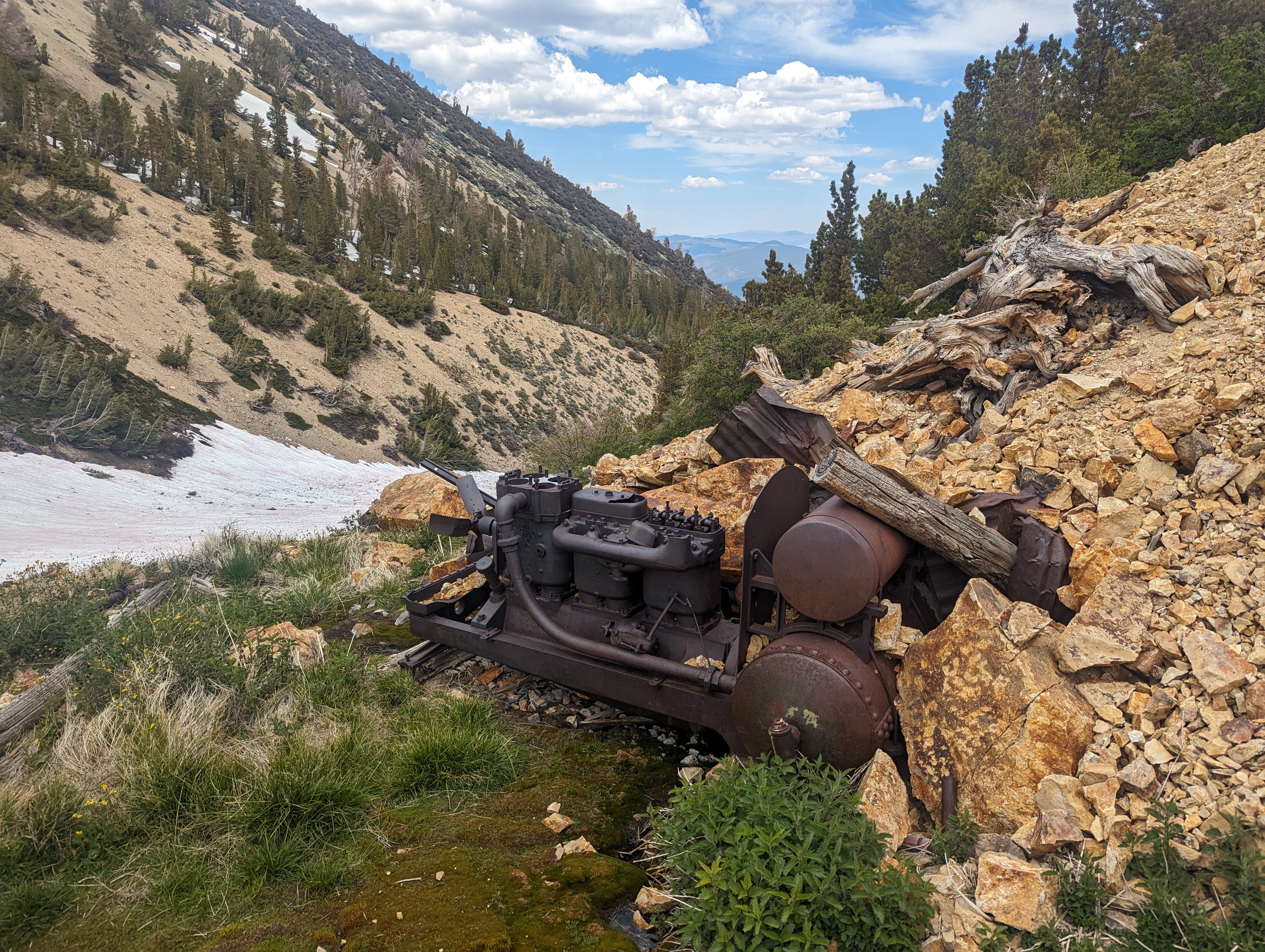 The old mining equipment we found