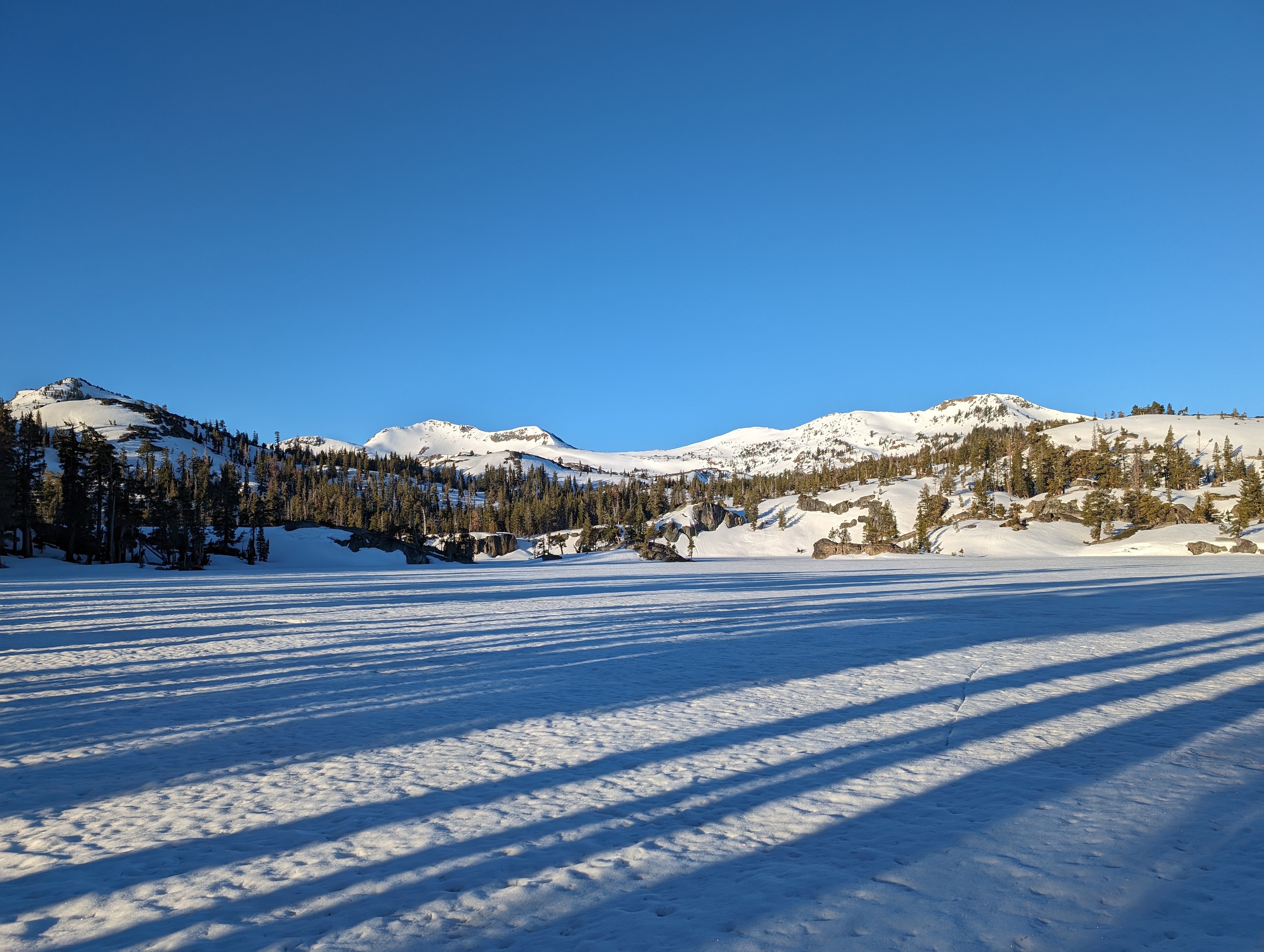 A mostly frozen Lower Velma Lake