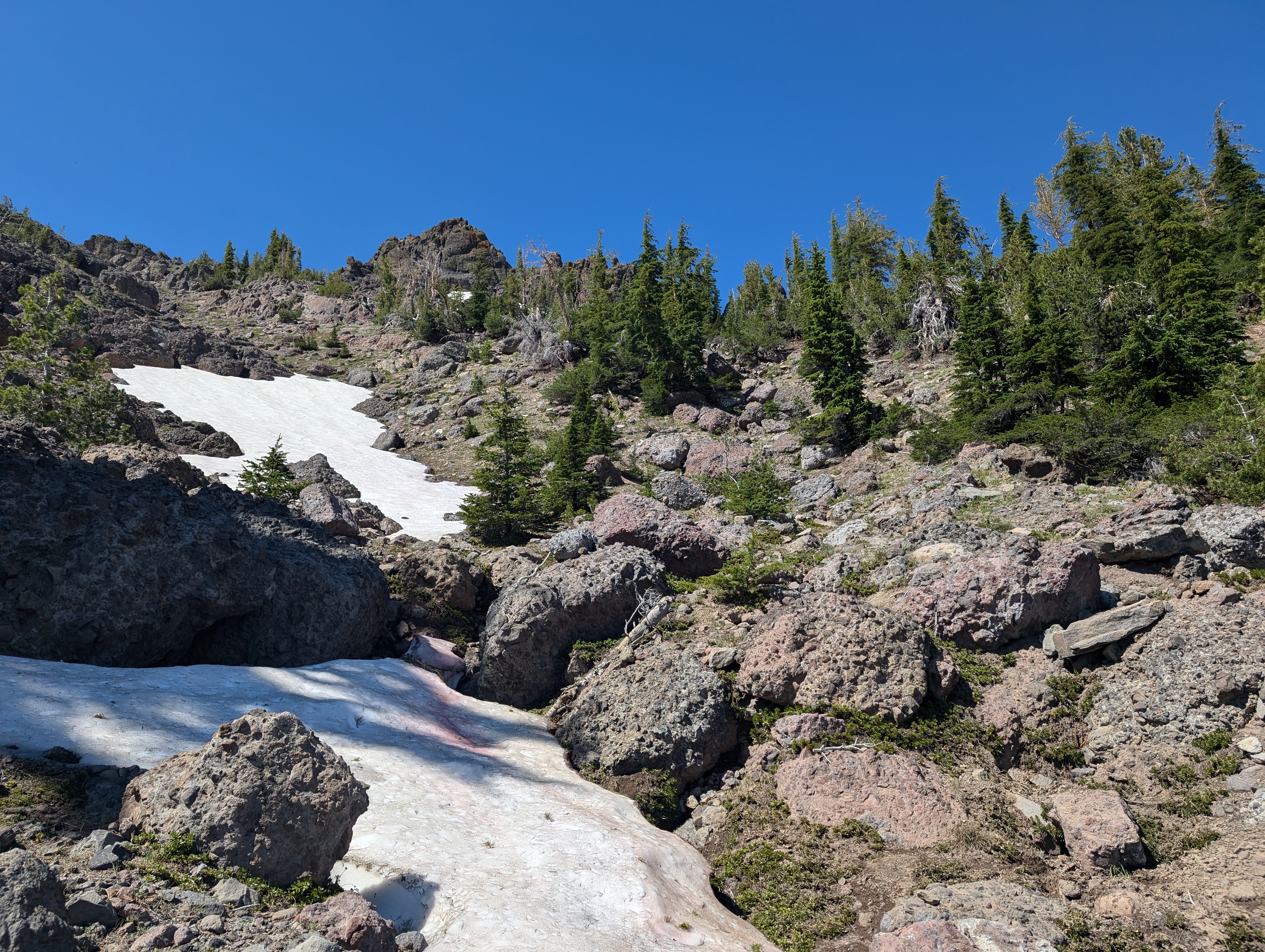 A bit of lingering snow