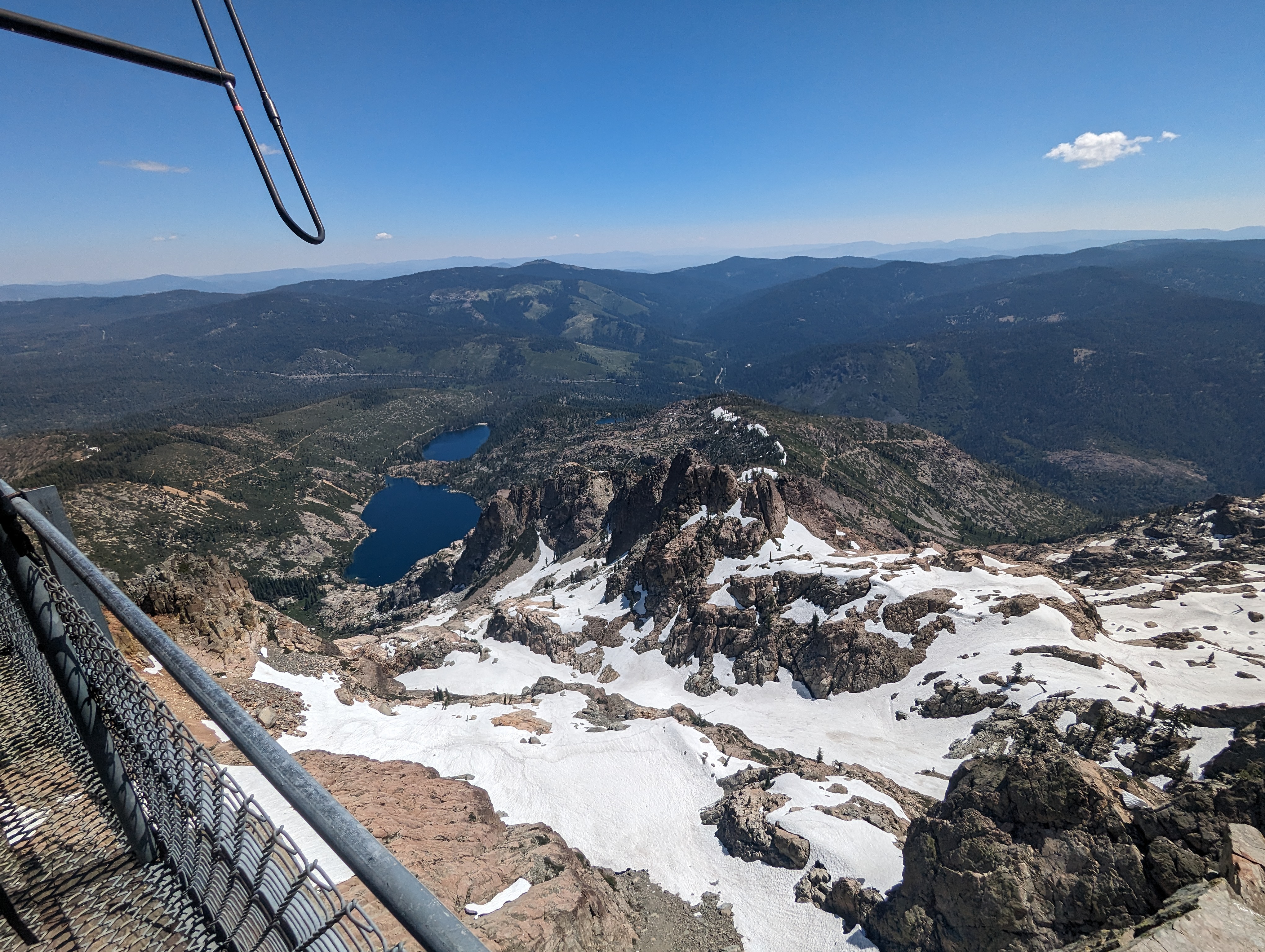 Looking down towards Sardine Lakes