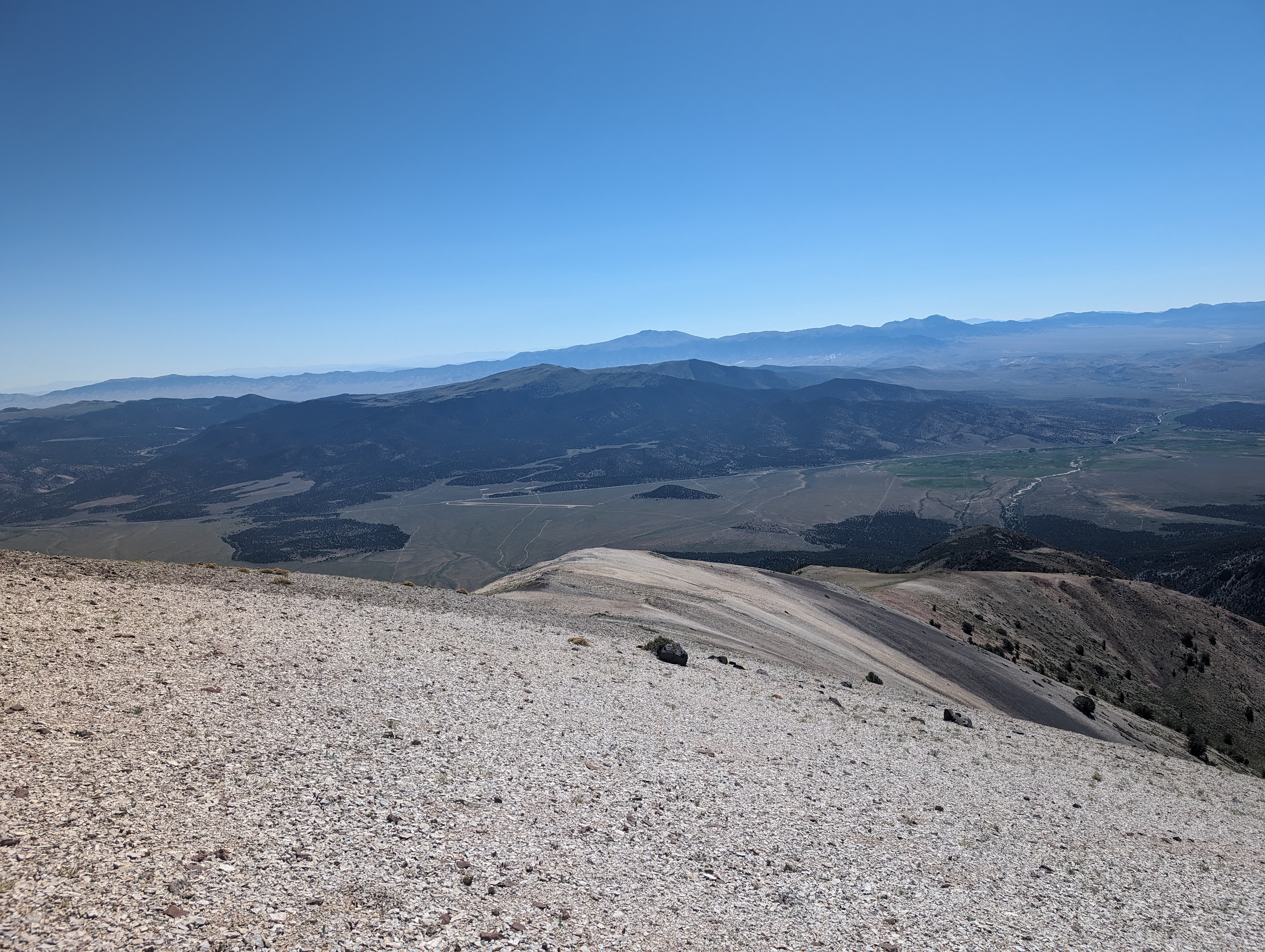 Looking down towards Highway 338