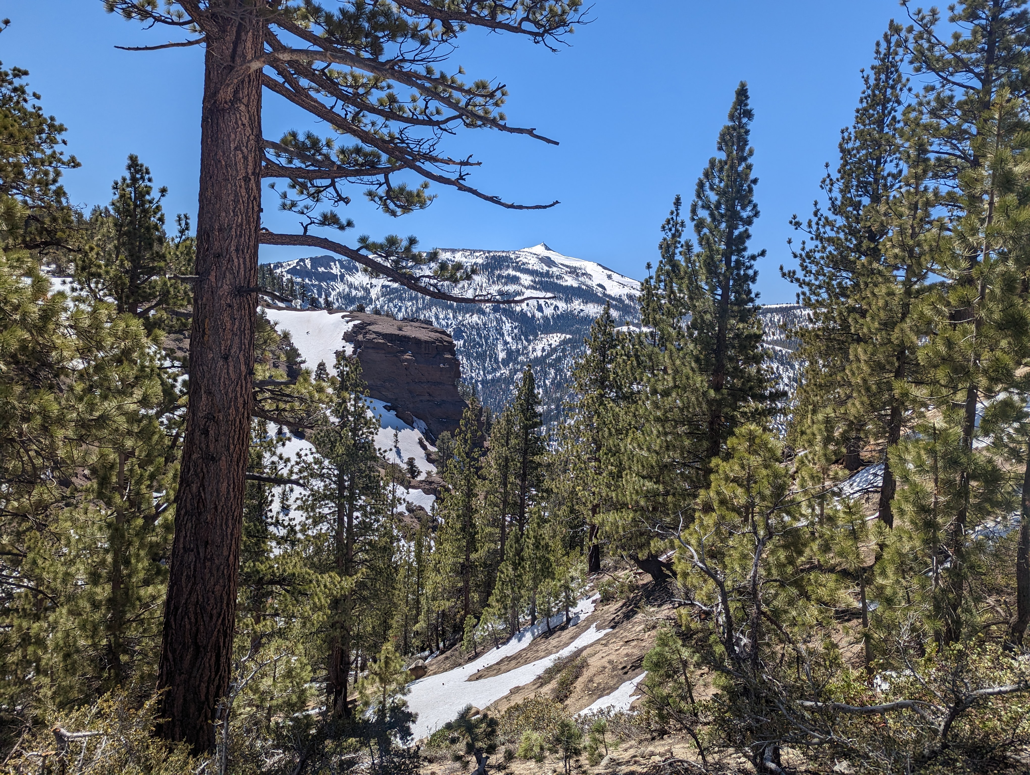 One last view of Hawkins peak and the before descending