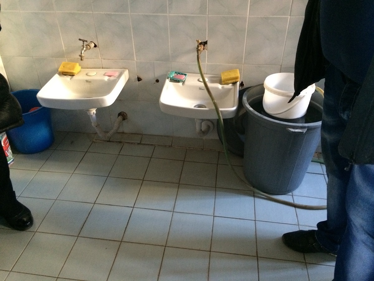 Sinks in Albanian Kindergarten