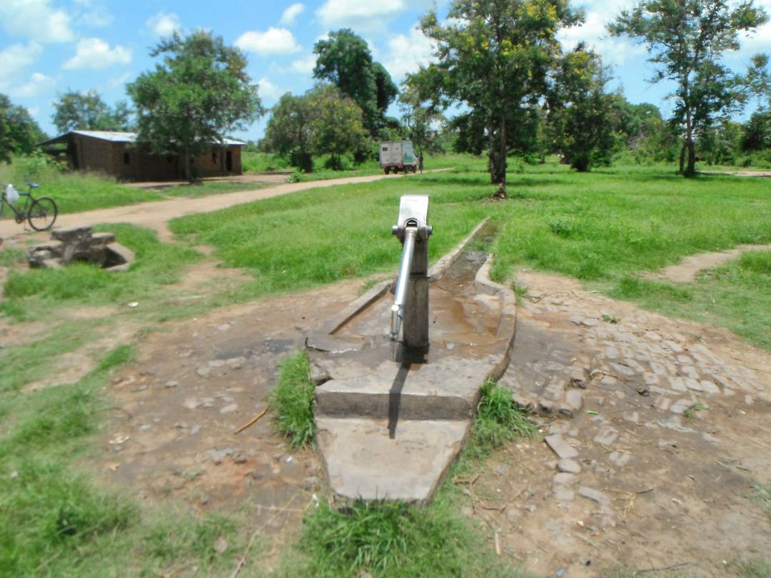 Borehole and pump in Salima District, Malawi