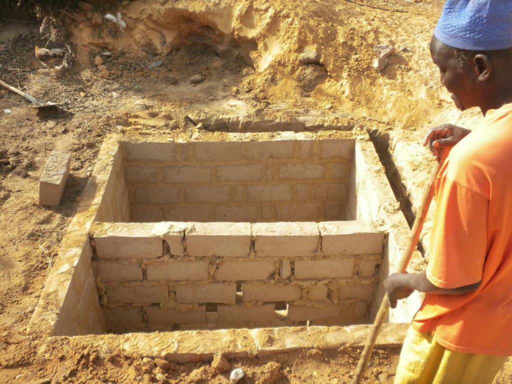Digging the latrine for Ngar Gueye Latrine Project - Senegal