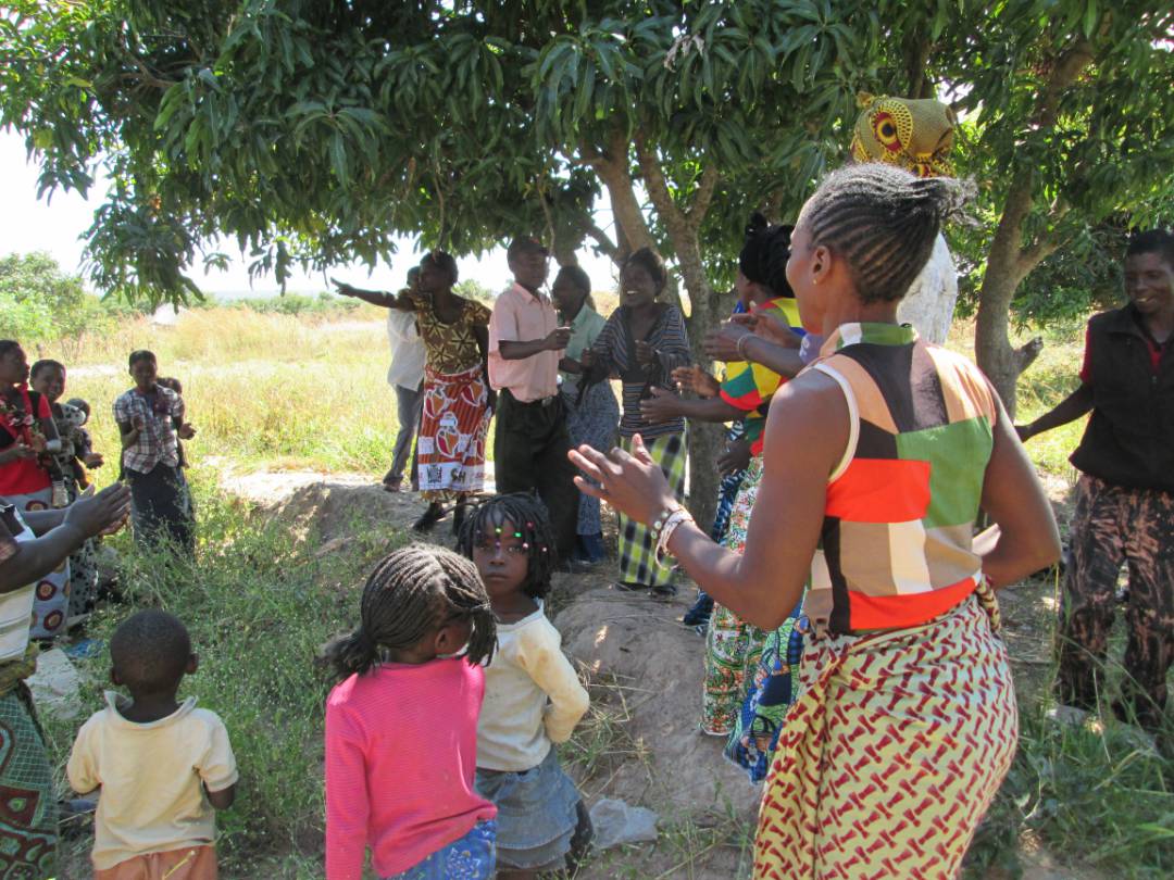 Safe Motherhood Action Group at Ndoba celebrates water pump with singing and dancing   